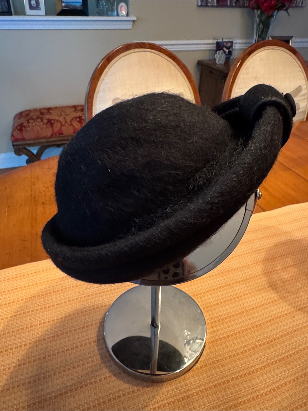 Classic Black Wool Felt Women's Hat